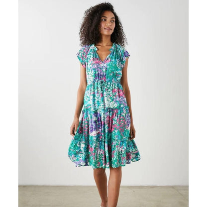 Rails Gardenia Flora Eco Tiered Dress XS Multicolor