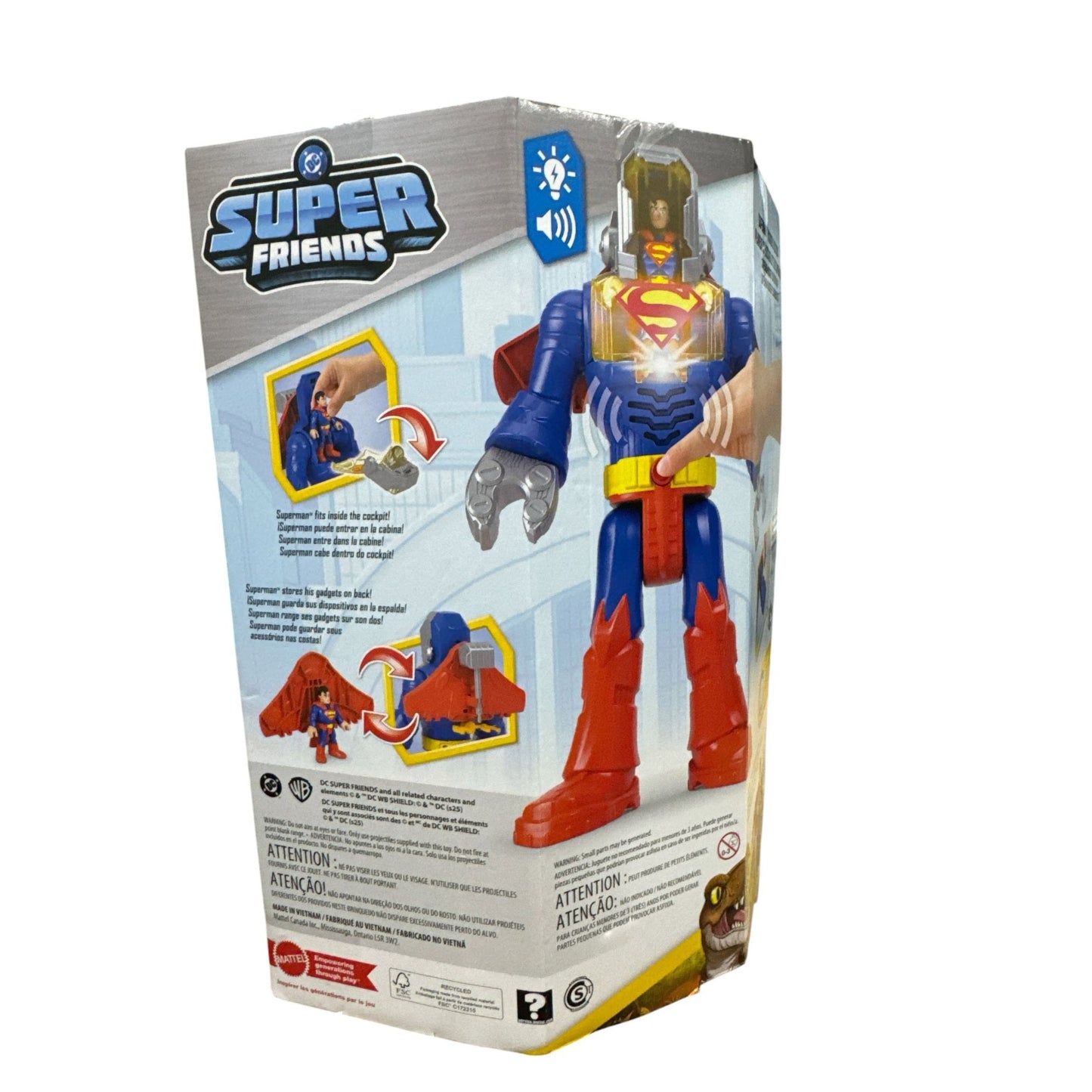 Fisher-Price Imaginext DC Super Friends Superman Figure & Exo-Suit With Lights & Sounds 3+
