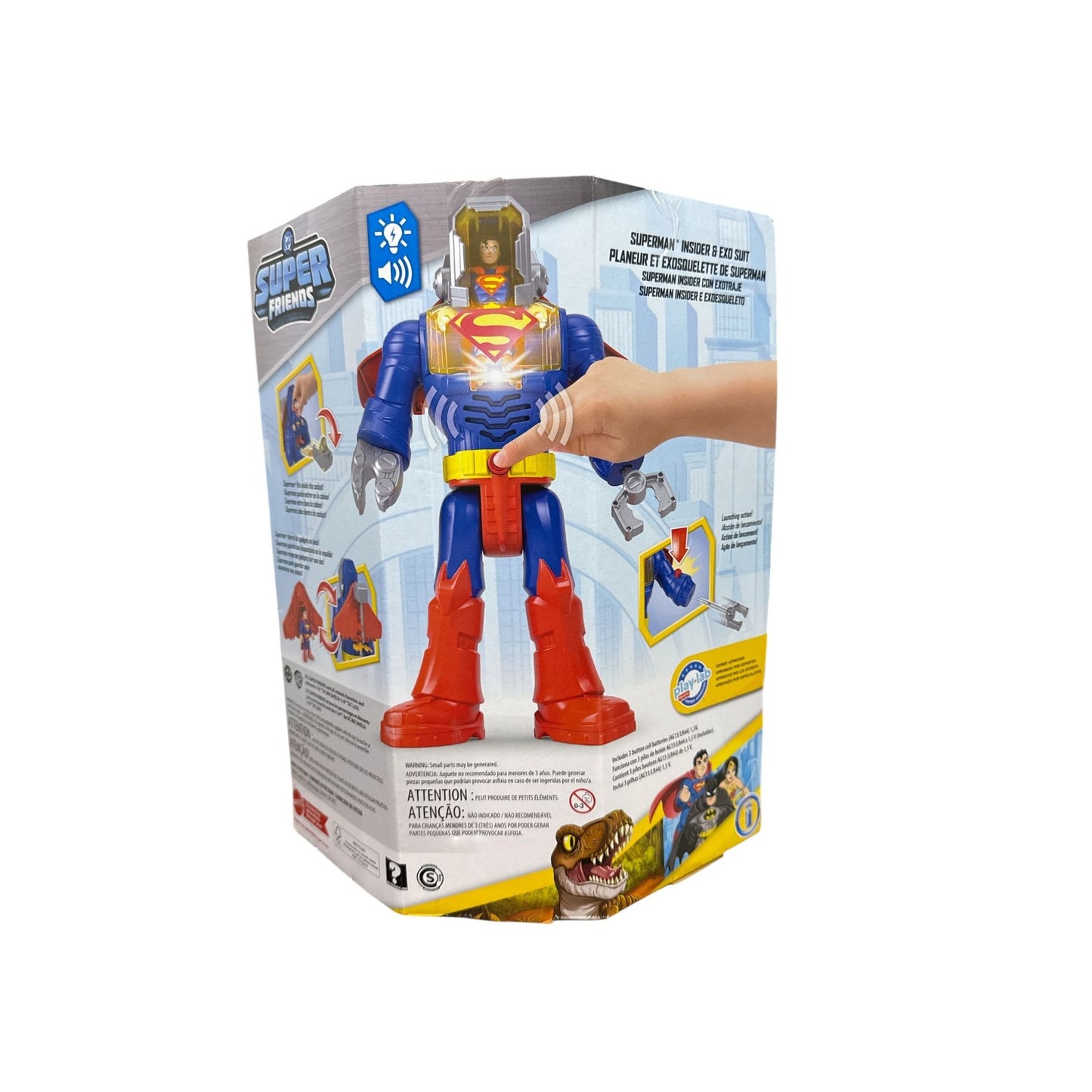 Fisher-Price Imaginext DC Super Friends Superman Figure & Exo-Suit With Lights & Sounds 3+