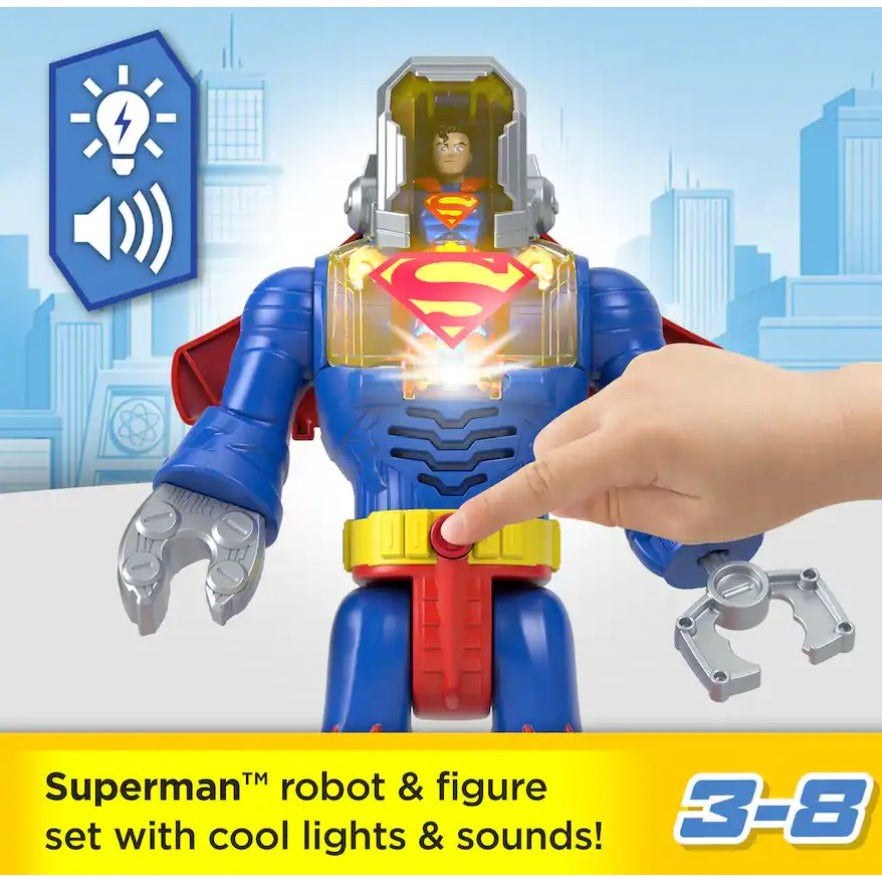 Fisher-Price Imaginext DC Super Friends Superman Figure & Exo-Suit With Lights & Sounds 3+