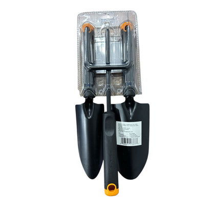 Fiskars - 3-Piece Garden Tool Set - Black