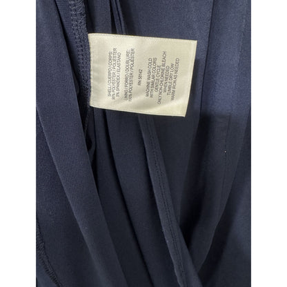 London Times Plus Size Women's Draped-Front Sheath Blue Dress 20W