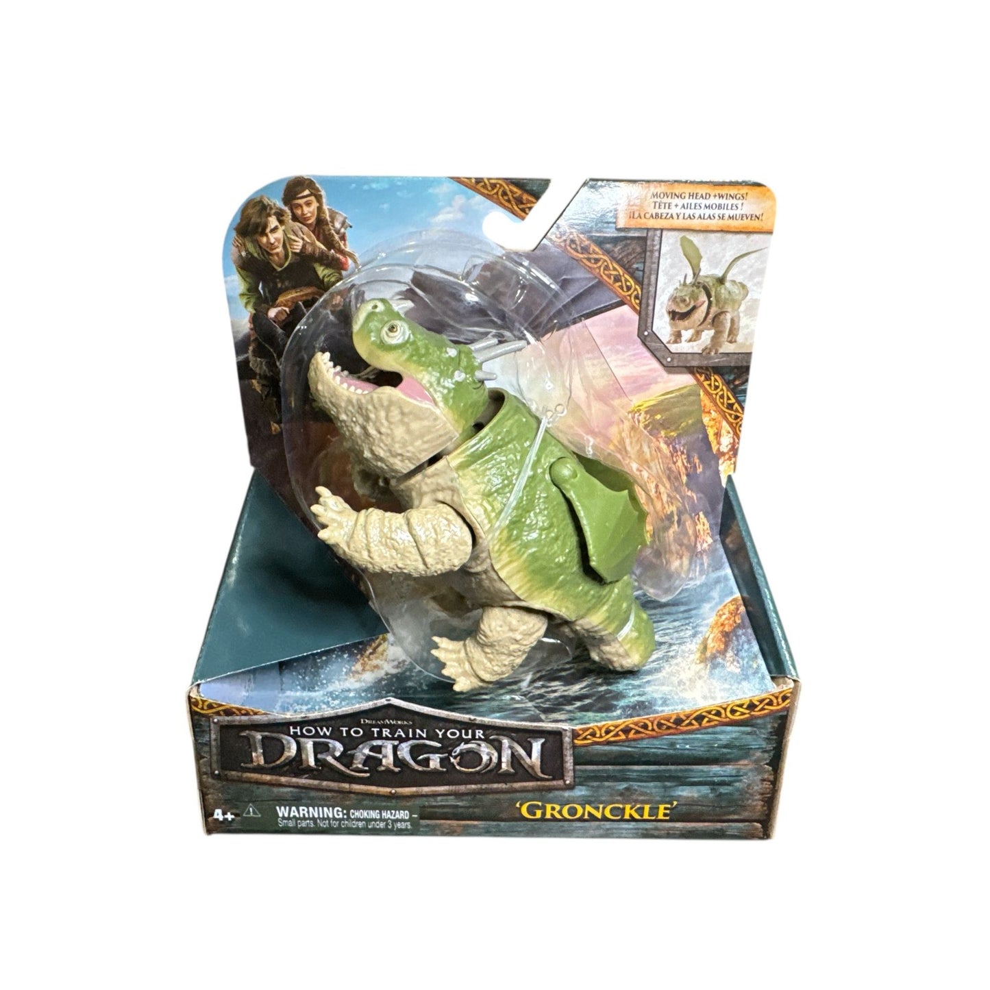 How To Train Your Dragon Gronckle Figure With Moving Head & Wings Spin Master Ages 4+
