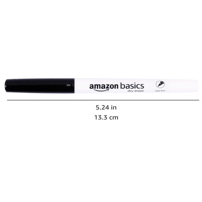 Amazon Basics Dry Erase Markers Ultra Fine Tip Black (4 Boxes of 12)