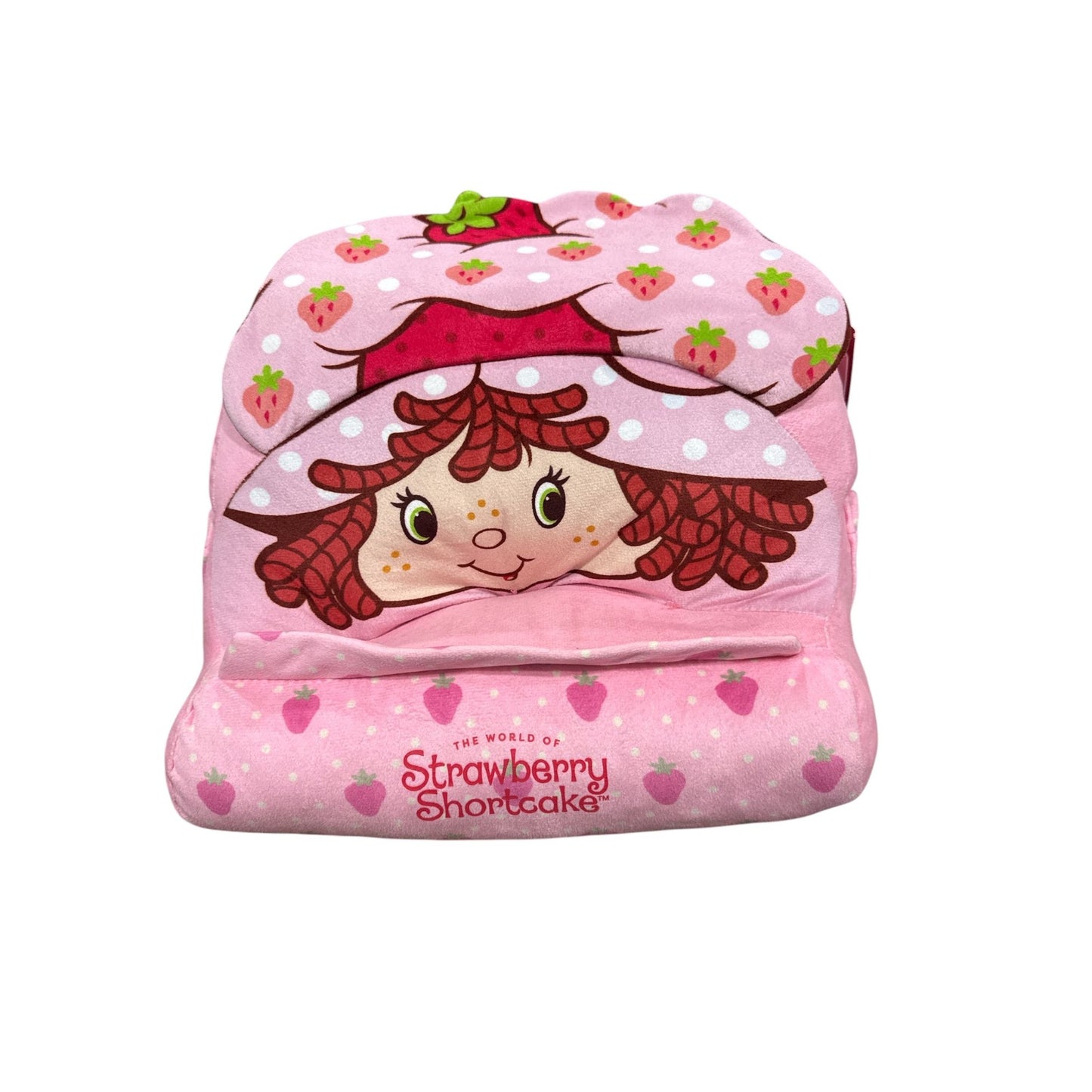 The World Of Strawberry Shortcake Plush Lap Desk For Kids Pink 11.5" X 9" X 8.5"