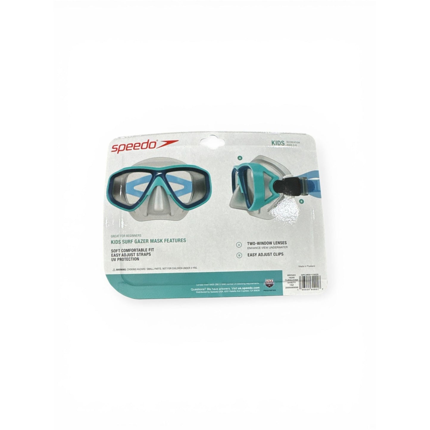Speedo Endcap Kids' Mask: Swim Goggles for Ages 3-6