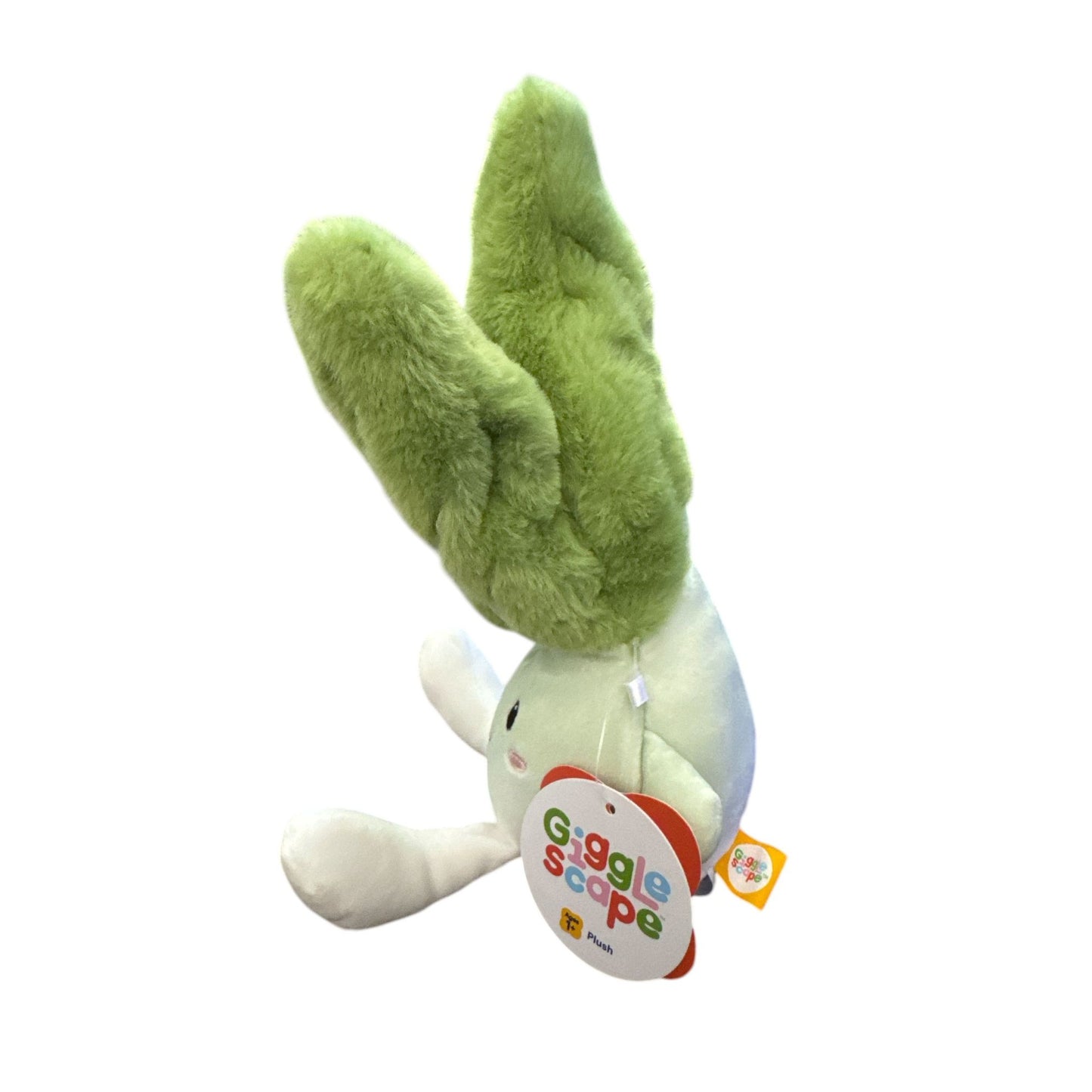 Gigglescape Plush Smiling Bok Choy Vegetable Toy For Kids Soft Green & White Stuffed Animal