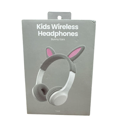 Kids Wireless Headphones Bunny Ears With Soft Fleece Earcups & Adjustable Headband 6-Hour Battery Life Volume Limit For Ages 6+