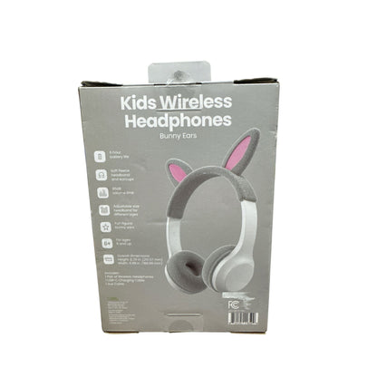 Kids Wireless Headphones Bunny Ears With Soft Fleece Earcups & Adjustable Headband 6-Hour Battery Life Volume Limit For Ages 6+