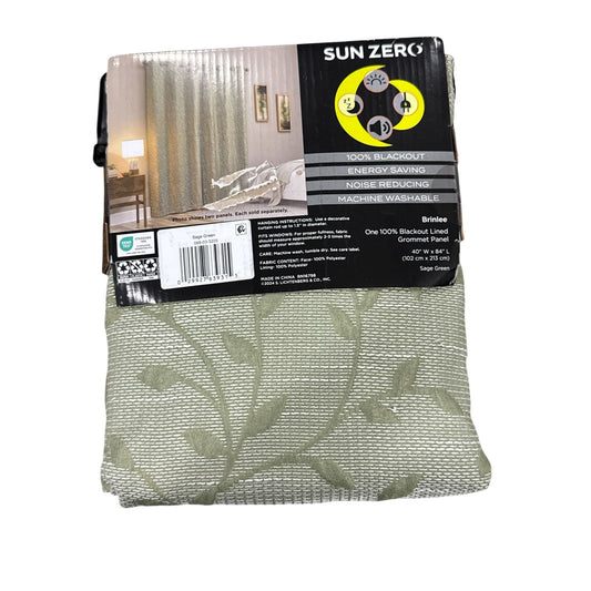 Sun Zero 100% Total Blackout Window Panel 40" X 84" Sage Green Energy Saving Noise Reducing Machine Washable
