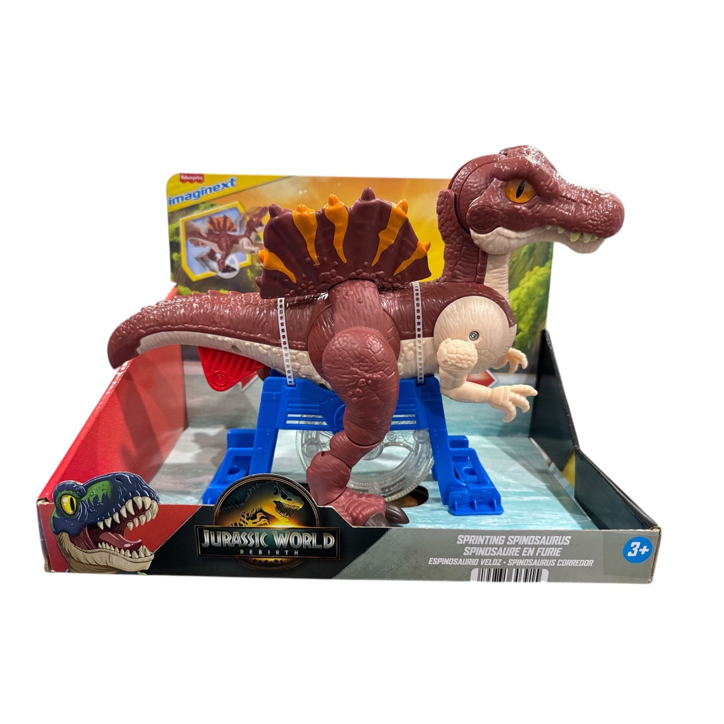 Jurassic World Imaginext Sprinting Spinosaurus Dinosaur Toy With Action Features For Ages 3+