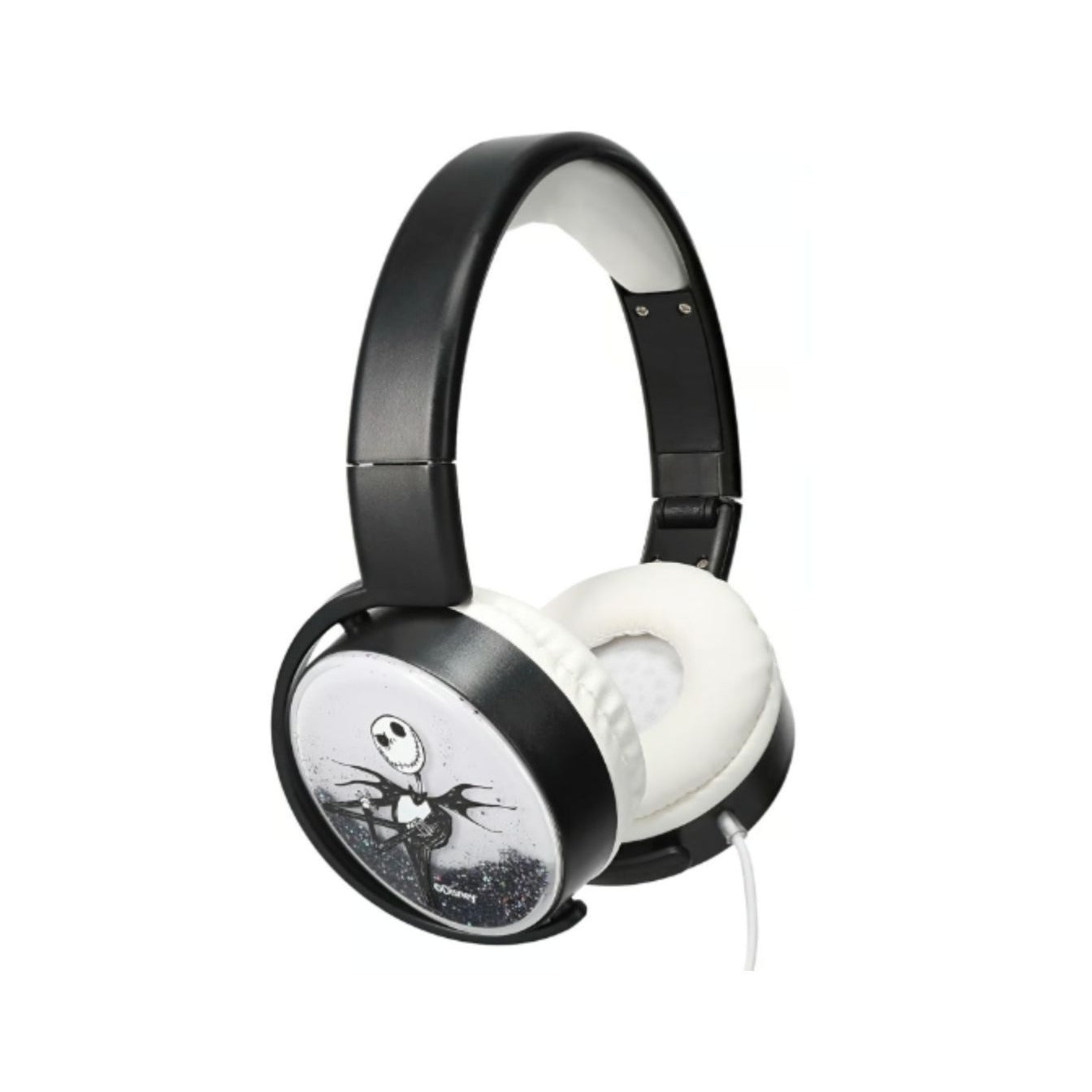 Disney The Nightmare Before Christmas Glitter Headphones With In-Line Microphone, Adjustable Headband & High-Quality Sound