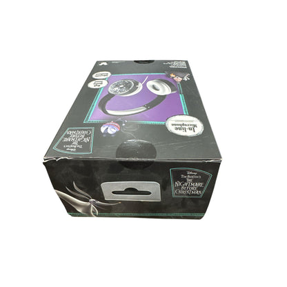Disney The Nightmare Before Christmas Glitter Headphones With In-Line Microphone, Adjustable Headband & High-Quality Sound