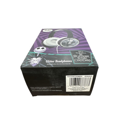 Disney The Nightmare Before Christmas Glitter Headphones With In-Line Microphone, Adjustable Headband & High-Quality Sound