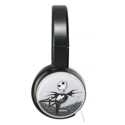 Disney The Nightmare Before Christmas Glitter Headphones With In-Line Microphone, Adjustable Headband & High-Quality Sound