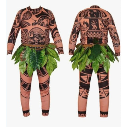 Maui Tattoo T-Shirt/Pants Halloween Cosplay Costume Adult Men XXL