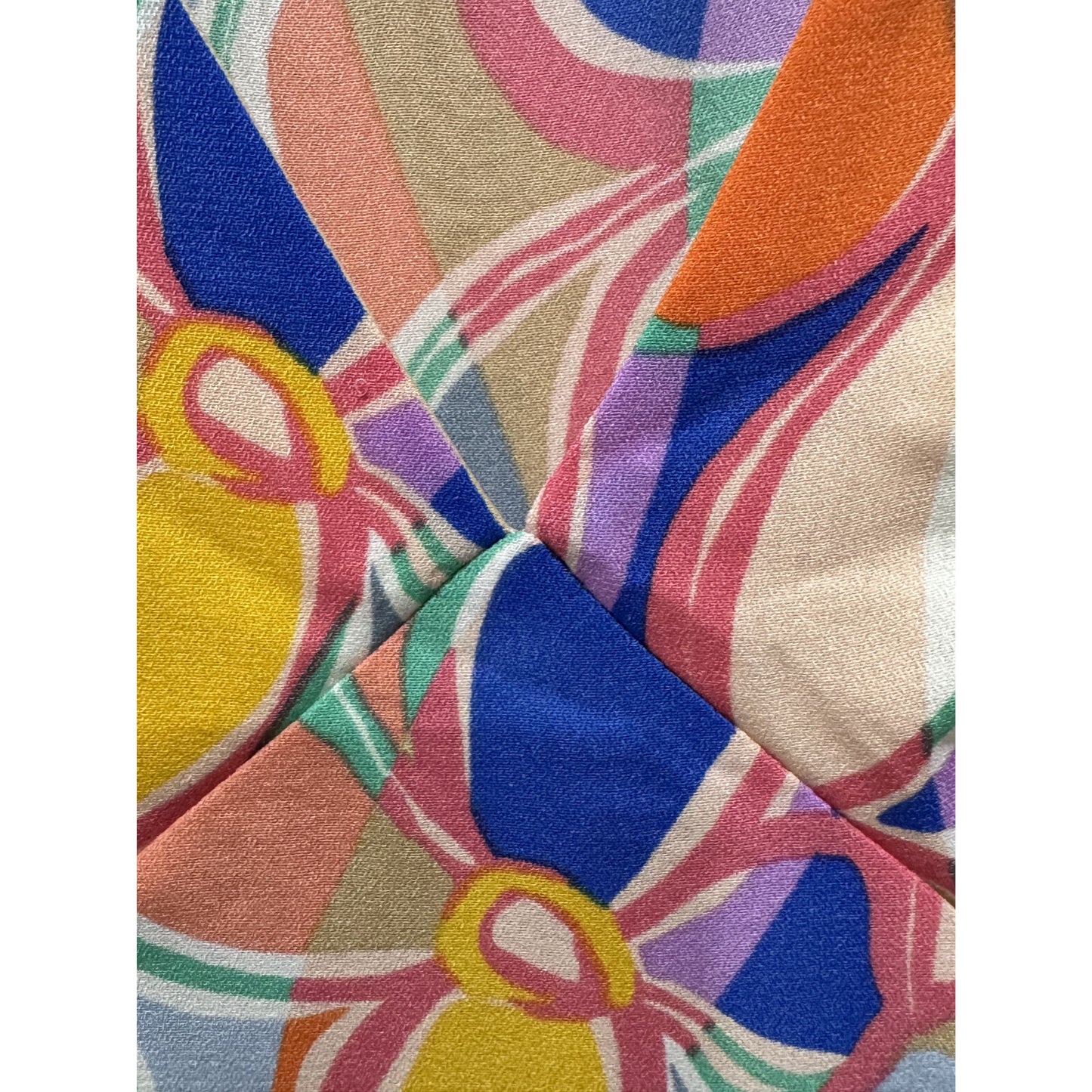 Good Luck Gem Floral Print Puff Sleeve Mini Dress V-Neck Lightweight Fabric Multicolor Size Small