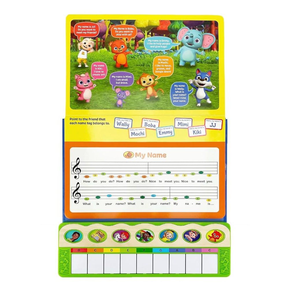 Cocomelon Play-Along Piano Songs Book With 7 Songs & Interactive Keyboard For Kids