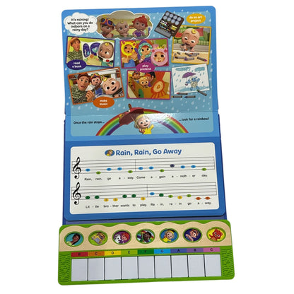 Cocomelon Play-Along Piano Songs Book With 7 Songs & Interactive Keyboard For Kids