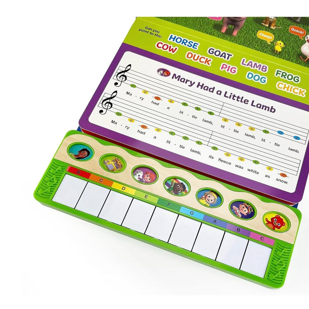 Cocomelon Play-Along Piano Songs Book With 7 Songs & Interactive Keyboard For Kids