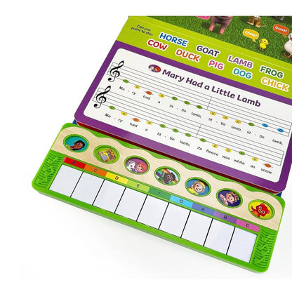 Cocomelon Play-Along Piano Songs Book With 7 Songs & Interactive Keyboard For Kids