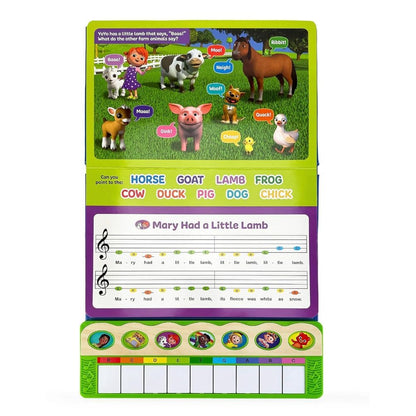 Cocomelon Play-Along Piano Songs Book With 7 Songs & Interactive Keyboard For Kids