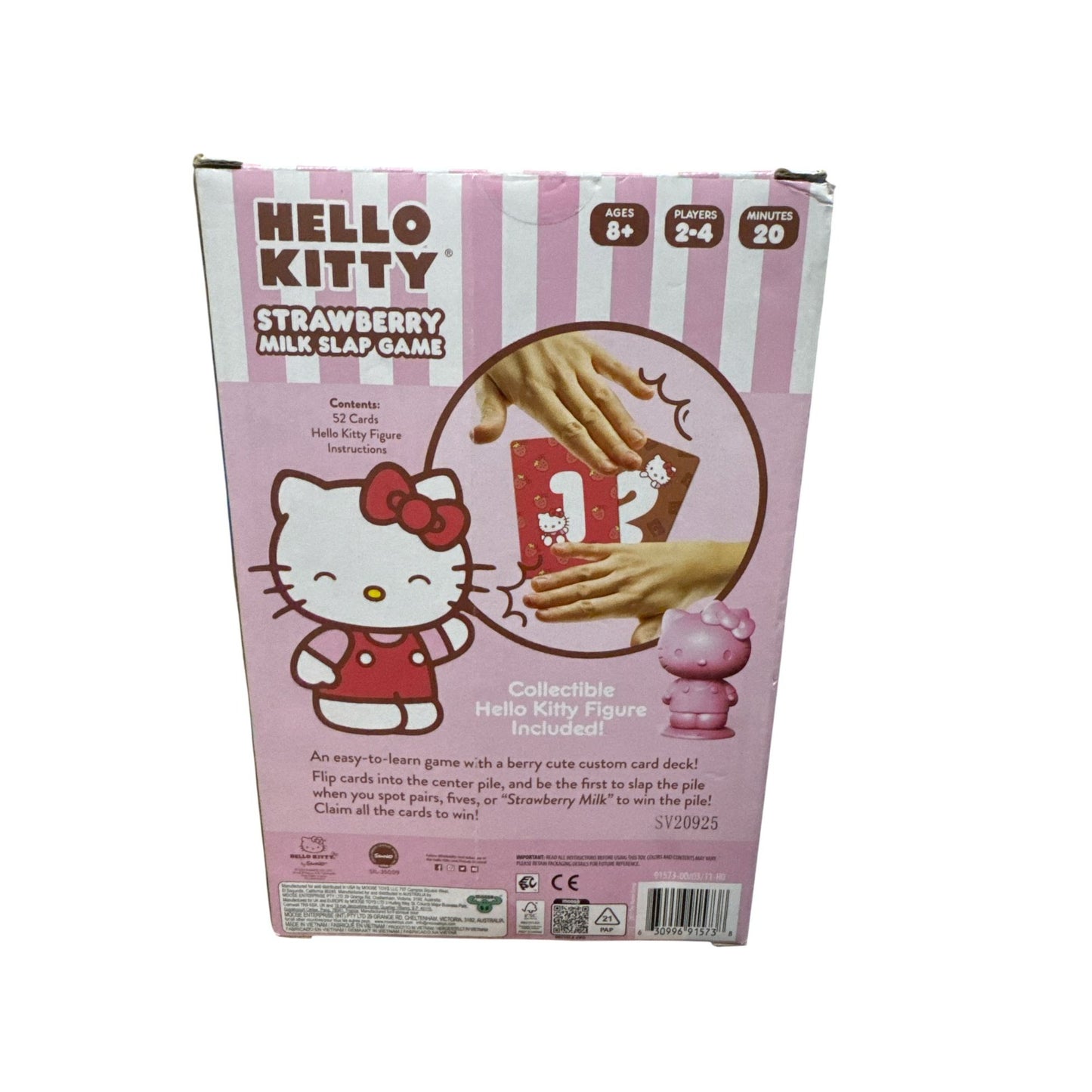 Hello Kitty Strawberry Milk Slap Game With Exclusive Collectible Figure Ages 8+