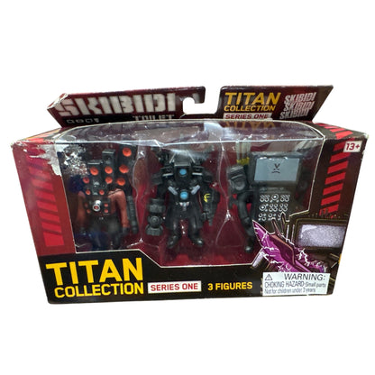 Titan Collection Skibidi Toilet Series One 3 Figure Set
