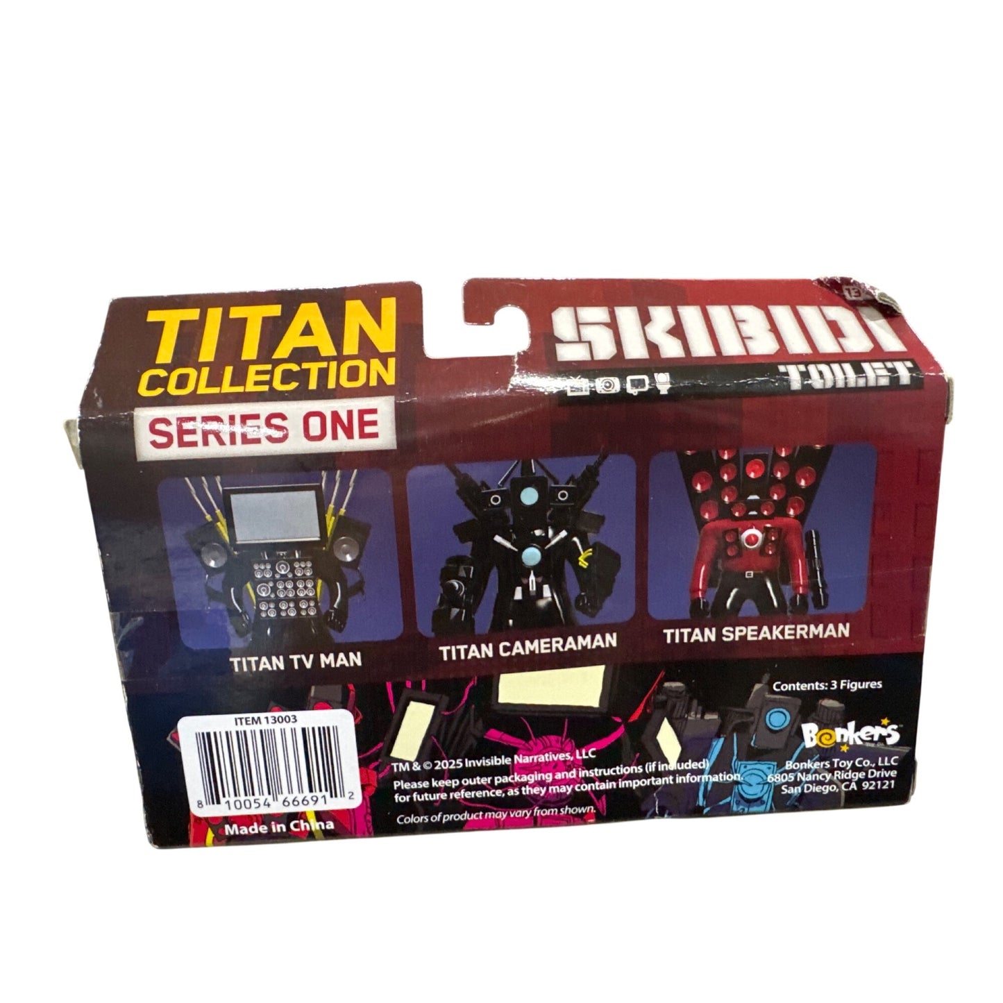 Titan Collection Skibidi Toilet Series One 3 Figure Set