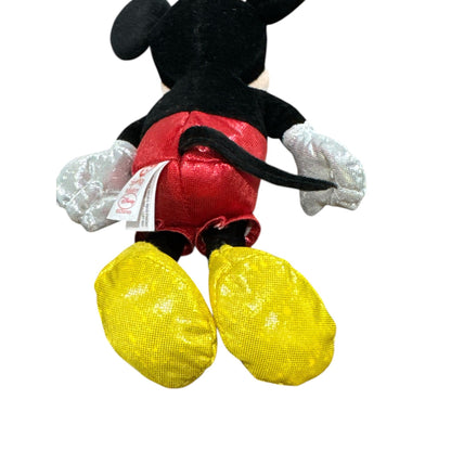 Ty Disney Sparkle Mickey Mouse Plush Stuffed Toy 8" Red/Yellow/Black
