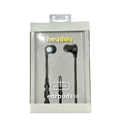 Heyday Earbuds, Wall Charger & Deal Worthy USB-C Cables Bundle Black 3 Items New