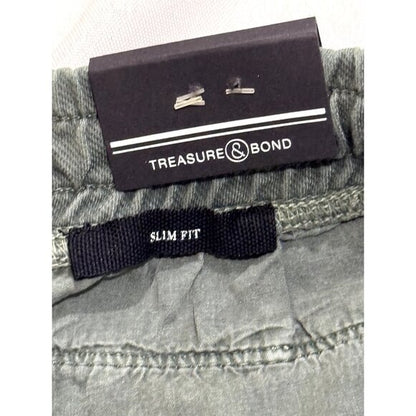 TREASURE & BOND Slim Fit Green Women's Shorts SMALL