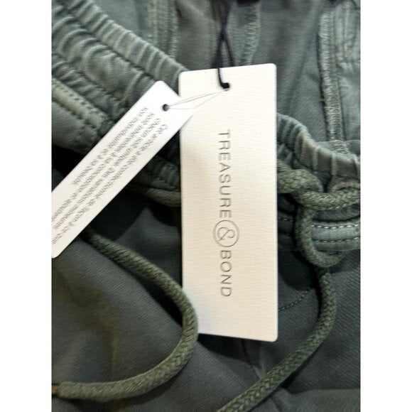 TREASURE & BOND Slim Fit Green Women's Shorts SMALL