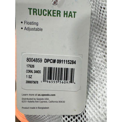 Speedo Kids' Trucker Hat - Orange: Abstract Design, Knit, Lightweight