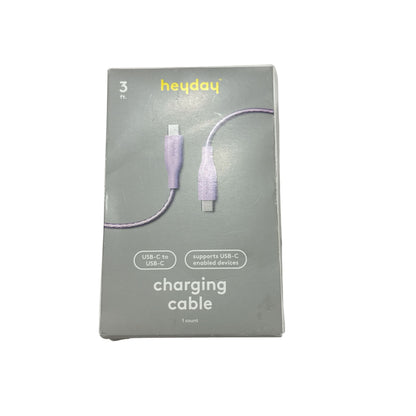 Heyday Wired Headphones & USB-C Charging Cable Bundle In Lavender 3 Ft Length