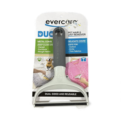 Evercare Duo Pet Hair & Lint Remover Comb Dual-Sided For Carpet, Furniture, Clothing, Cotton & Knits