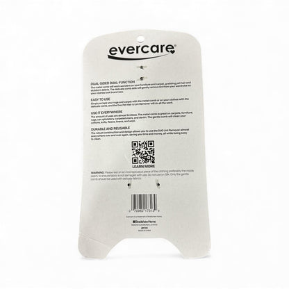Evercare Duo Pet Hair & Lint Remover Comb Dual-Sided For Carpet, Furniture, Clothing, Cotton & Knits
