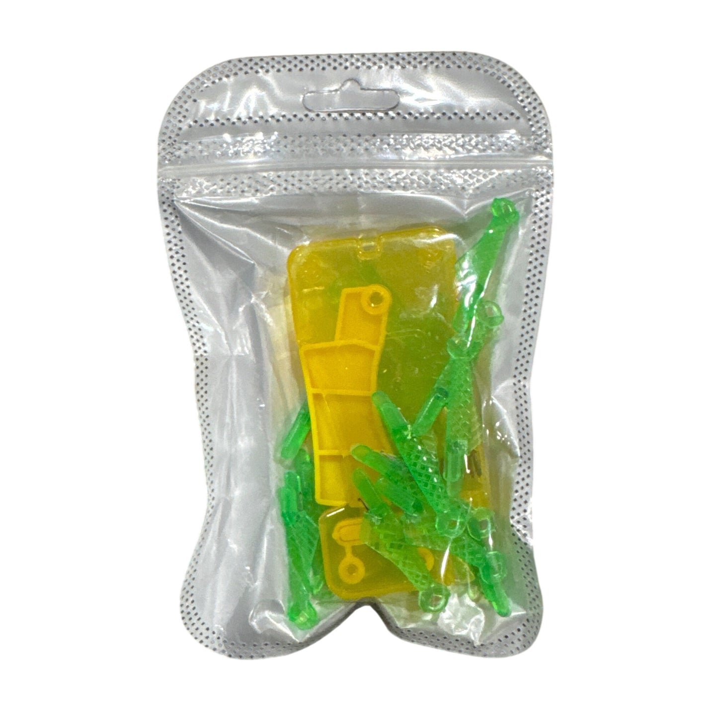 21-Piece Automatic Needle Threader Tool Set For Sewing Machine & Hand Sewing Yellow & Green