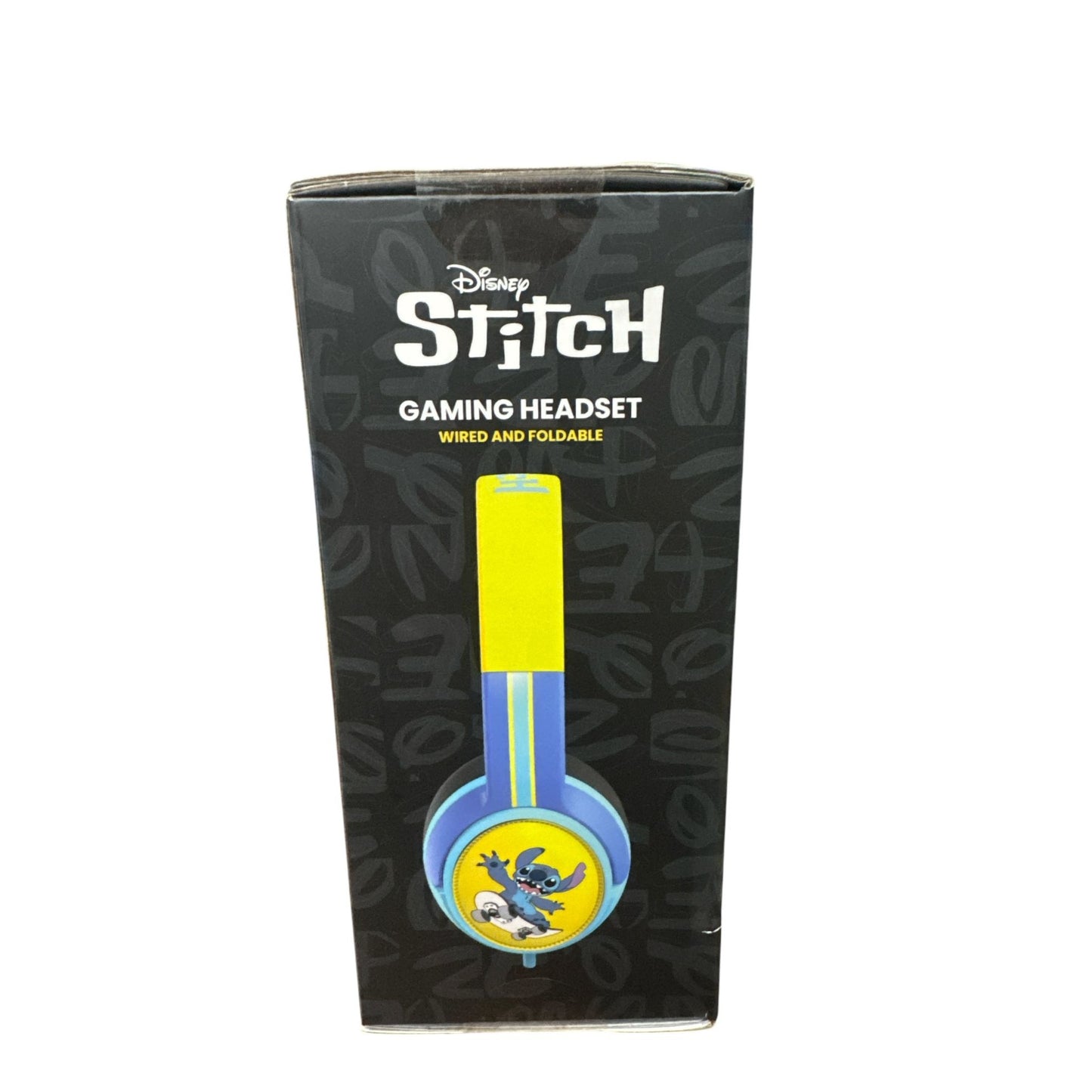 Disney Stitch Wired & Foldable Gaming Headset With Mic 3.5mm AUX Jack Adjustable Fit Faux Leather Cushions