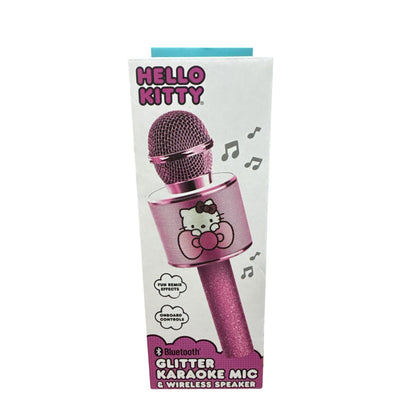 Hello Kitty Bluetooth Glitter Karaoke Mic & Wireless Speaker With Rechargeable Battery