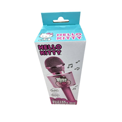 Hello Kitty Bluetooth Glitter Karaoke Mic & Wireless Speaker With Rechargeable Battery