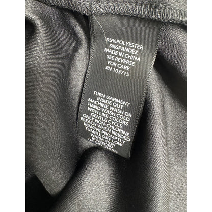 Nicole Miller Black Sleeveless Ruched Waist Dress Size 10 US Polyester-Spandex Blend