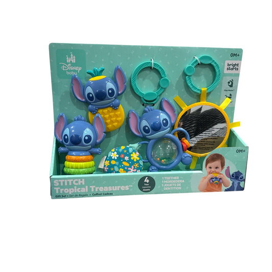 Disney Baby Stitch Tropical Treasures Gift Set With Teether & Multisensory Toys 0M+