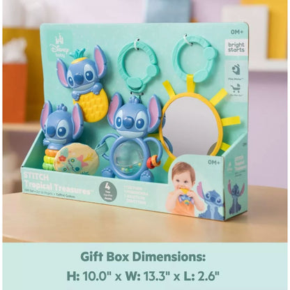 Disney Baby Stitch Tropical Treasures Gift Set With Teether & Multisensory Toys 0M+