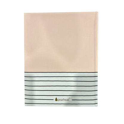 Pearhead Baby Memory Book With Photo Insert & Family Tree Pages Pink & White Striped Design