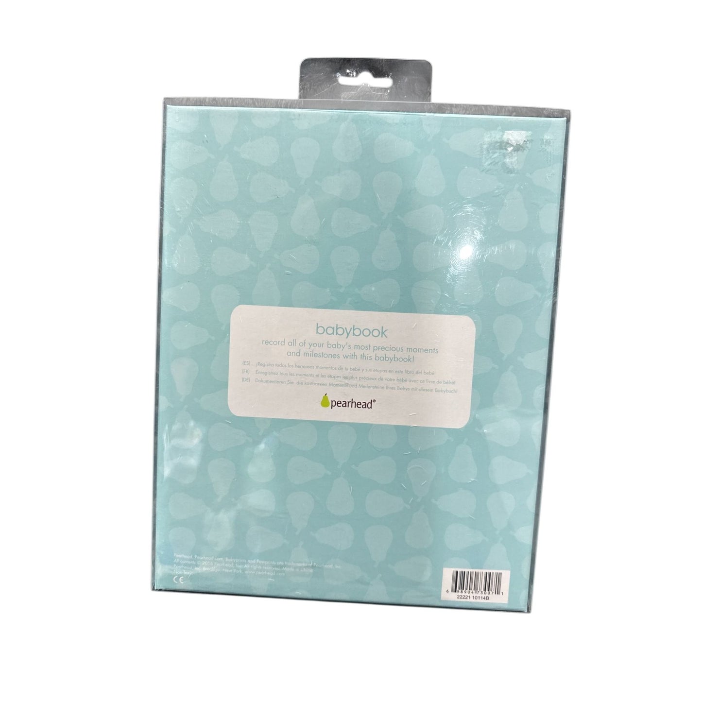 Pearhead Baby Memory Book With Photo Insert & Family Tree Pages Pink & White Striped Design
