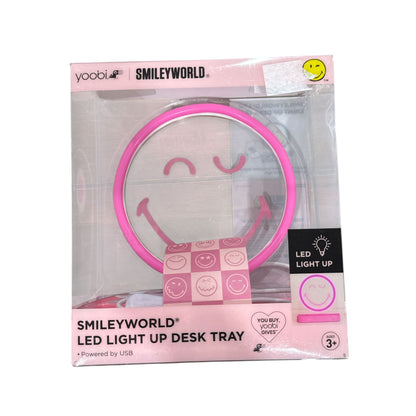 Set of 7 Assorted Pink Tech & Accessories Bundle - Lamp, Mouse, Earbuds, Charging Cable, Phone Strap, Lip Gloss Holder, &  LED Desk Tray
