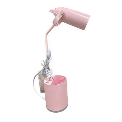 Set of 7 Assorted Pink Tech & Accessories Bundle - Lamp, Mouse, Earbuds, Charging Cable, Phone Strap, Lip Gloss Holder, &  LED Desk Tray