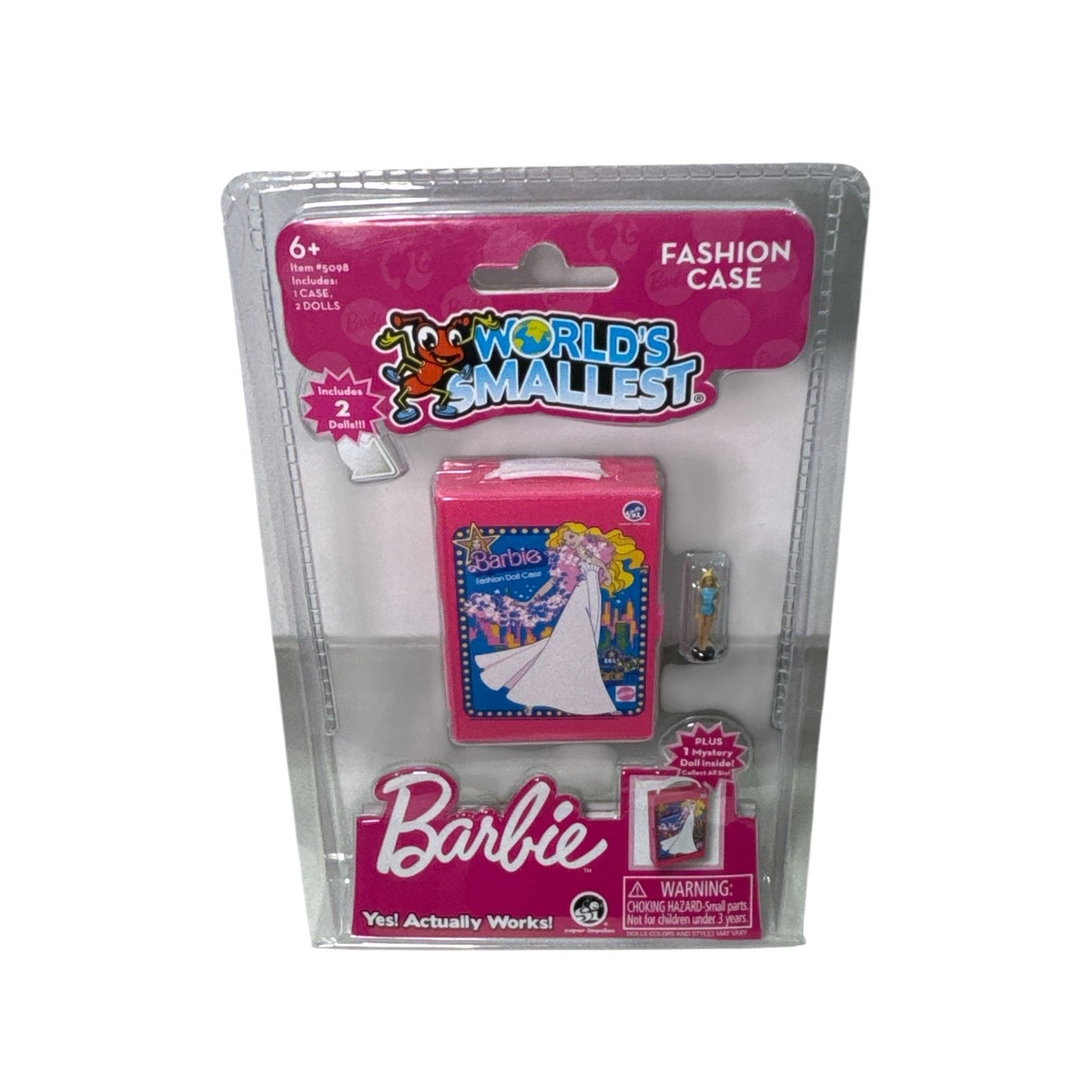 World's Smallest Barbie Fashion Case With 2 Dolls & 1 Mystery Doll 6+ Collectible Miniature Toy