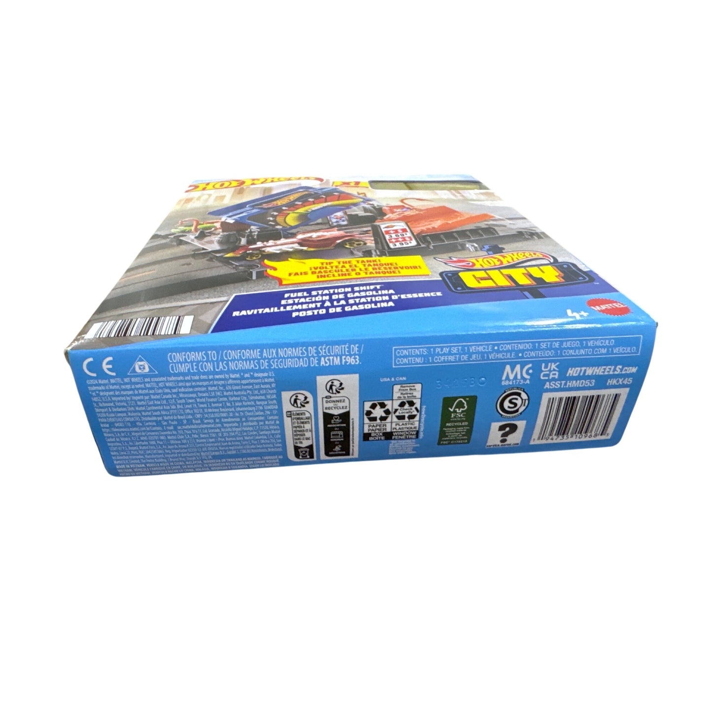 Hot Wheels City Fuel Station Shift Play Set With 1 Car Ages 4+ Mattel